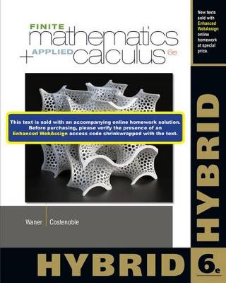 Book cover for Finite Math and Applied Calculus, Hybrid