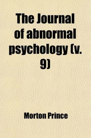 Cover of Journal of Abnormal Psychology Volume 9