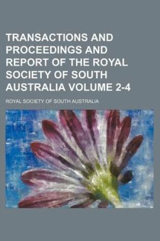 Cover of Transactions and Proceedings and Report of the Royal Society of South Australia Volume 2-4