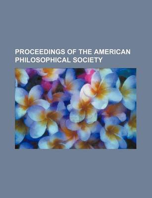 Book cover for Proceedings of the American Philosophical Society