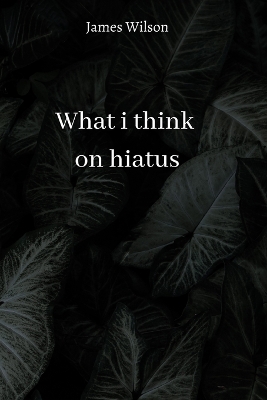 Book cover for what i think on hiatus