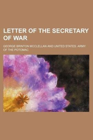 Cover of Letter of the Secretary of War