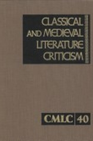 Cover of Classical and Medieval Literature Criticism