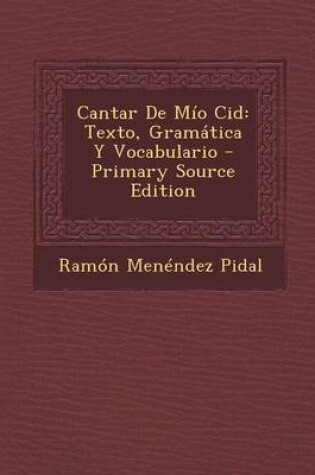 Cover of Cantar de Mio Cid