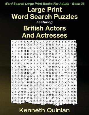 Book cover for Large Print Word Search Puzzles Featuring British Actors And Actresses