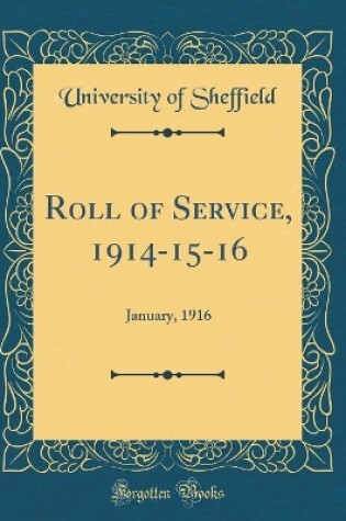 Cover of Roll of Service, 1914-15-16