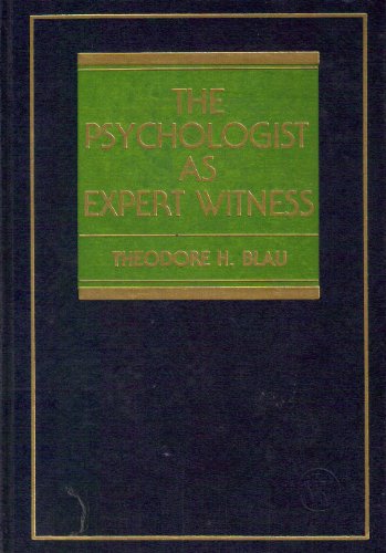 Book cover for The Psychologist as Expert Witness