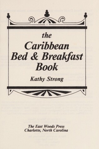 Cover of Caribbean Bed and Breakfast Book