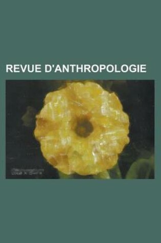 Cover of Revue D'Anthropologie