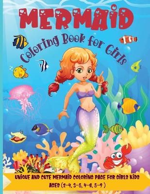 Book cover for Mermaid Coloring Book for Girls