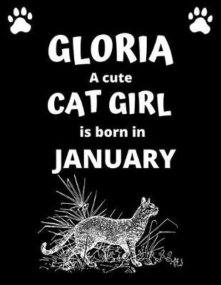 Book cover for GLORIA a cute cat girl is born in January