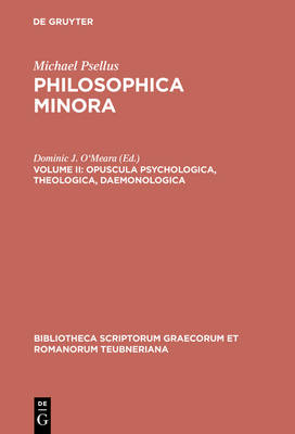 Book cover for Opuscula Psychologica, Theologica, Daemonologica