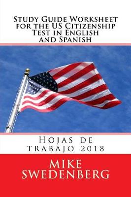 Book cover for Study Guide Worksheet for the Us Citizenship Test in English and Spanish