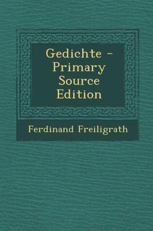 Cover of Gedichte