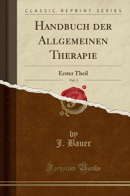 Book cover for Handbuch Der Allgemeinen Therapie, Vol. 1