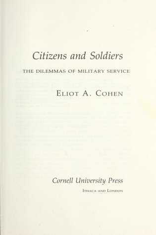 Cover of Citizens and Soldiers