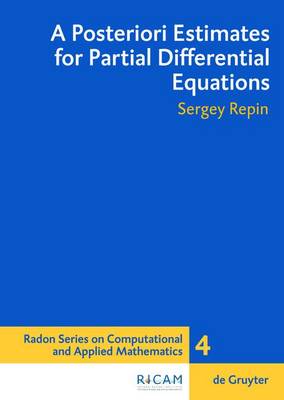 Cover of A Posteriori Estimates for Partial Differential Equations