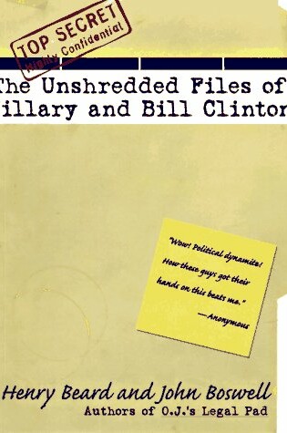 Cover of Unshredded Files of Hillary Clinton