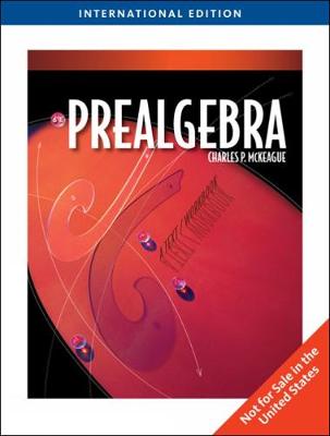 Book cover for Prealgebra, International Edition