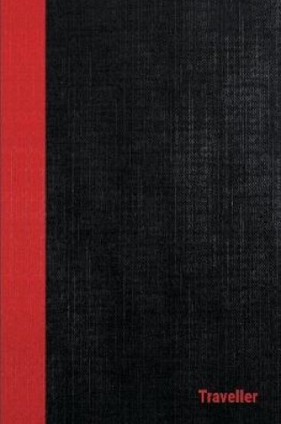 Cover of dans Traveller Casebound Hardcover Notebooks, 6 x 9, Black/Red, 108 Ruled pages