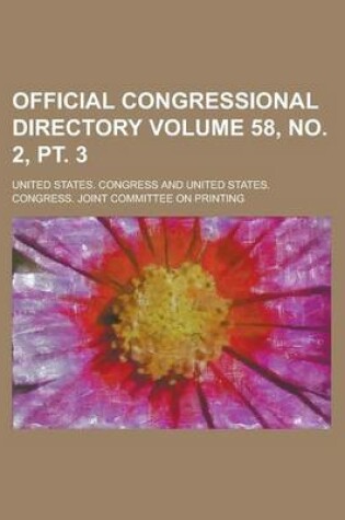 Cover of Official Congressional Directory Volume 58, No. 2, PT. 3