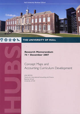 Book cover for Research Memorandum 74 - Concept Maps and Accounting Curriculum Development