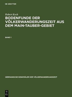 Book cover for Bodenfunde Der Voelkerwanderungszeit Aus Dem Main-Tauber-Gebiet