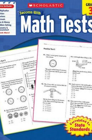 Cover of Scholastic Success with Math Tests: Grade 3 Workbook
