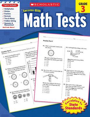 Cover of Scholastic Success with Math Tests: Grade 3 Workbook