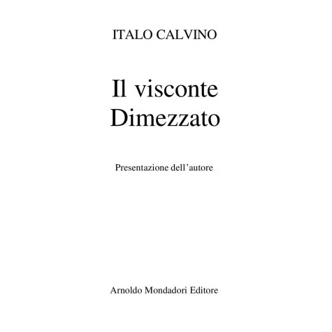 Book cover for Il visconte dimezzato