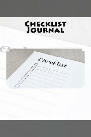 Cover of Checklist Journal
