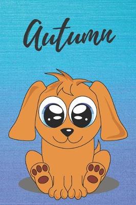 Book cover for Autumn dog coloring book / notebook / journal / diary