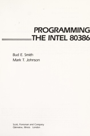 Cover of Programming the Intel 80386