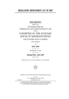 Book cover for Regulatory Improvement Act of 2007