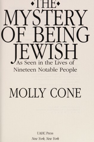 Cover of The Mystery of Being Jewish