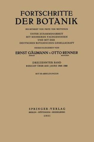 Cover of Bericht UEber Die Jahre 1949-1950