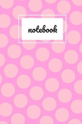 Book cover for Pink polka dot print notebook