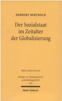 Book cover for Der Sozialstaat Im Zeitalter Der Globalisierung