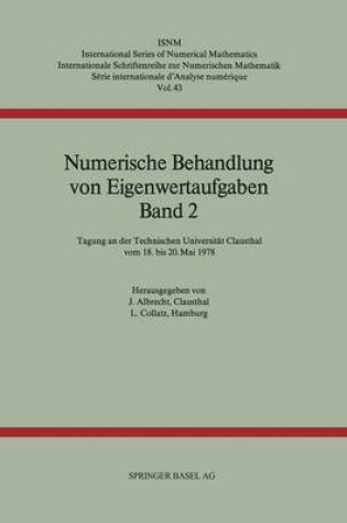 Cover of Numerische Behandlung von Eigenwertaufgaben Band 2