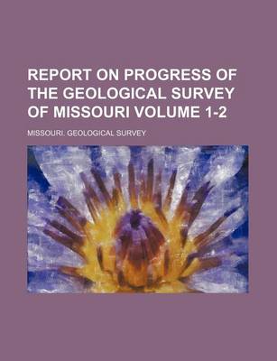 Book cover for Report on Progress of the Geological Survey of Missouri Volume 1-2