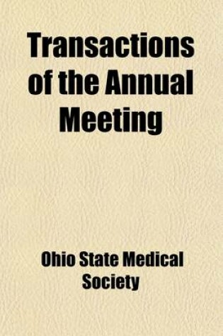 Cover of Transactions of the Annual Meeting Volume 74