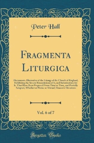Cover of Fragmenta Liturgica, Vol. 6 of 7