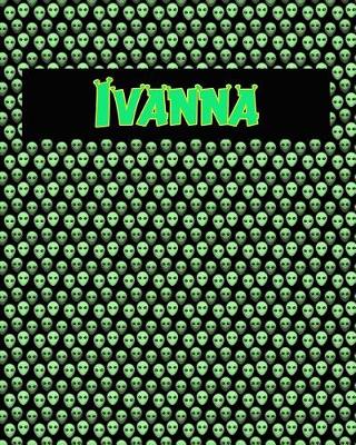 Book cover for 120 Page Handwriting Practice Book with Green Alien Cover Ivanna