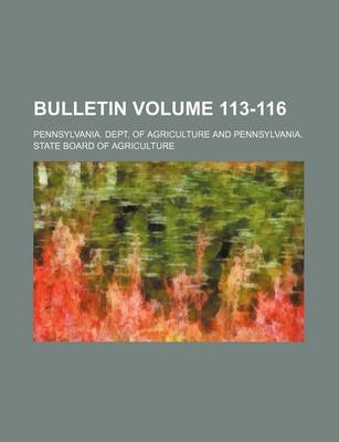 Book cover for Bulletin Volume 113-116