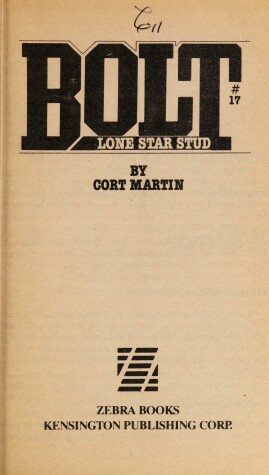 Book cover for Bolt-17-Lone Star Stud