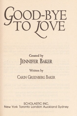 Cover of Good-Bye to Love