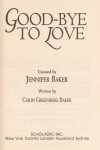 Book cover for Good-Bye to Love