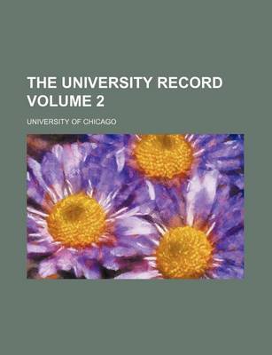 Book cover for The University Record Volume 2