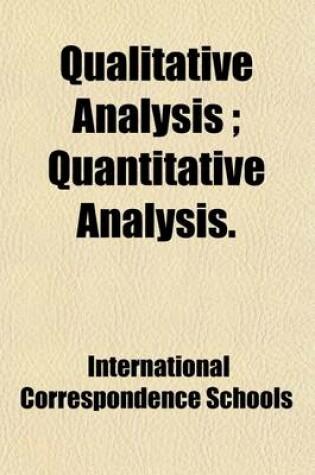 Cover of Qualitative Analysis; Quantitative Analysis