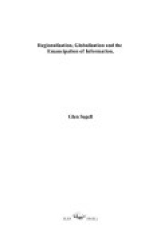 Cover of Regionalisation, Globalisation and the Emancipation of Information